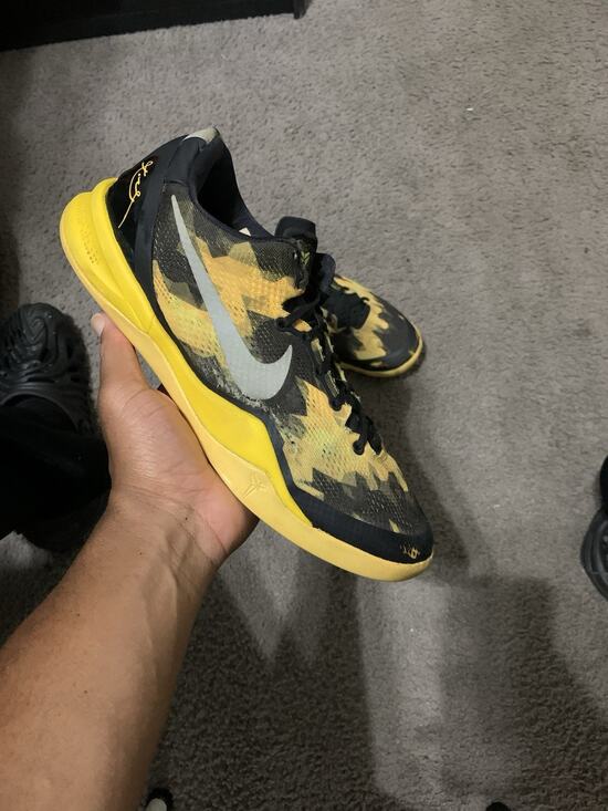 Size 11- Nike Kobe 8 Sulfur Electric 2012 Reglued And Wearable 555035-001 main image 5